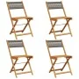 Reclining garden chairs 4 pcs solid acacia wood gray by , Garden chairs - Ref: Foro24-3214604, Price: 178,31 €, Discount: %