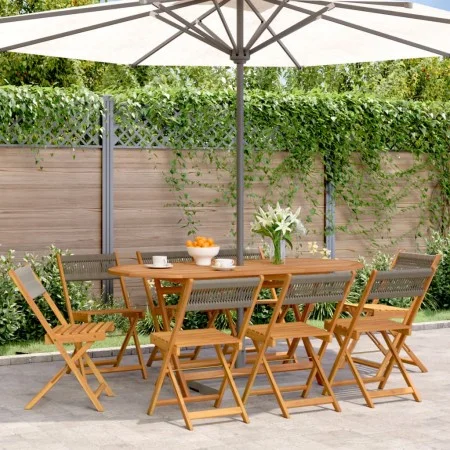 Faltbare Gartenstühle, 8 Stück Massivholz Akazie in Grau. von , Gartenstühle - Ref: Foro24-3214606, Preis: 340,18 €, Rabatt: %