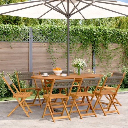 Faltbare Gartenstühle, 8 Stück Massivholz Akazie in Grau. von , Gartenstühle - Ref: Foro24-3214606, Preis: 326,40 €, Rabatt: %