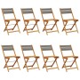 Faltbare Gartenstühle, 8 Stück Massivholz Akazie in Grau. von , Gartenstühle - Ref: Foro24-3214606, Preis: 326,40 €, Rabatt: %