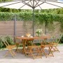 Faltbare Gartenstühle, 6 Stück, Massivholz und graues PE-Rattan von , Gartenstühle - Ref: Foro24-3214596, Preis: 244,12 €, Ra...