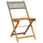 Faltbare Gartenstühle, 6 Stück, Massivholz und graues PE-Rattan von , Gartenstühle - Ref: Foro24-3214596, Preis: 229,68 €, Ra...