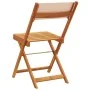 Folding garden chairs 4 pcs solid wood and beige fabric by , Garden chairs - Ref: Foro24-3214619, Price: 169,52 €, Discount: %