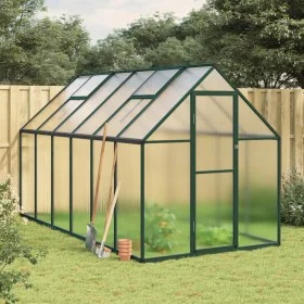 Greenhouse with green aluminum base frame 334x169x195 cm by , Greenhouses - Ref: Foro24-3266327, Price: 578,54 €, Discount: %