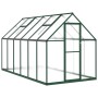 Invernadero con marco base aluminio verde 334x169x195 cm de , Invernaderos - Ref: Foro24-3266327, Precio: 622,19 €, Descuento: %