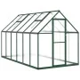 Invernadero con marco base aluminio verde 334x169x195 cm de , Invernaderos - Ref: Foro24-3266327, Precio: 578,23 €, Descuento: %