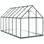 Invernadero con marco base aluminio verde 334x169x195 cm de , Invernaderos - Ref: Foro24-3266327, Precio: 622,19 €, Descuento: %