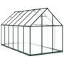 Invernadero con marco base aluminio verde 334x169x195 cm de , Invernaderos - Ref: Foro24-3266327, Precio: 578,23 €, Descuento: %