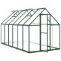 Invernadero con marco base aluminio verde 334x169x195 cm de , Invernaderos - Ref: Foro24-3266327, Precio: 622,19 €, Descuento: %
