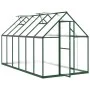 Invernadero con marco base aluminio verde 334x169x195 cm de , Invernaderos - Ref: Foro24-3266327, Precio: 578,23 €, Descuento: %