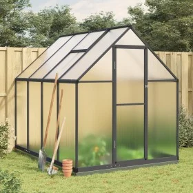 Gewächshaus mit anthrazitfarbenem Aluminiumrahmen, 224x169x202 cm. von , Gewächshäuser - Ref: Foro24-3266325, Preis: 510,34 €...