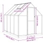 Gewächshaus mit anthrazitfarbenem Aluminiumrahmen, 224x169x202 cm. von , Gewächshäuser - Ref: Foro24-3266325, Preis: 518,51 €...