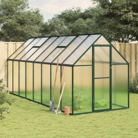 Greenhouse with green aluminum base frame 445x169x195 cm by , Greenhouses - Ref: Foro24-3266333, Price: 678,52 €, Discount: %