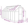 Gewächshaus mit grünem Aluminiumrahmen 445x169x195 cm von , Gewächshäuser - Ref: Foro24-3266333, Preis: 678,52 €, Rabatt: %