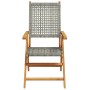 Garten-Essgruppe 7-teilig aus PE-Rattan und Akazienholz in Grau. von , Gartensets - Ref: Foro24-3281719, Preis: 741,02 €, Rab...