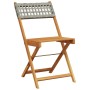 3-teiliges Bistro-Set aus grauem PE-Rattan und Massivholz von , Gartensets - Ref: Foro24-3281863, Preis: 155,78 €, Rabatt: %