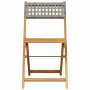 3-teiliges Bistro-Set aus grauem PE-Rattan und Massivholz von , Gartensets - Ref: Foro24-3281863, Preis: 155,78 €, Rabatt: %