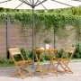 3-piece bistro set made of beige polypropylene and solid wood by , Garden sets - Ref: Foro24-3281759, Price: 147,29 €, Discou...