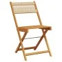 3-piece bistro set made of beige polypropylene and solid wood by , Garden sets - Ref: Foro24-3281759, Price: 147,29 €, Discou...