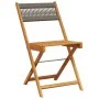 3-piece bistro set made of gray polypropylene and solid wood by , Garden sets - Ref: Foro24-3281842, Price: 152,59 €, Discoun...