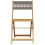 3-piece bistro set made of gray polypropylene and solid wood by , Garden sets - Ref: Foro24-3281842, Price: 152,59 €, Discoun...