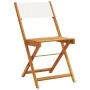 3-piece bistro set, fabric and solid white cream wood by , Garden sets - Ref: Foro24-3281868, Price: 150,85 €, Discount: %