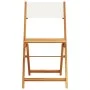 3-piece bistro set, fabric and solid white cream wood by , Garden sets - Ref: Foro24-3281868, Price: 150,85 €, Discount: %