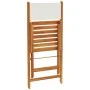 3-piece bistro set, fabric and solid white cream wood by , Garden sets - Ref: Foro24-3281868, Price: 150,85 €, Discount: %