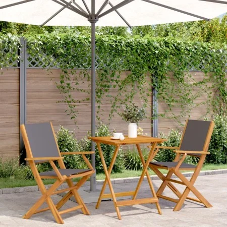 3-piece bistro set in anthracite fabric and solid wood by , Garden sets - Ref: Foro24-3281809, Price: 164,67 €, Discount: %