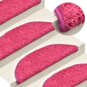 Stair tread mats 15 pcs pink 56x17x3 cm by vidaXL, Stair mats - Ref: Foro24-322380, Price: 82,46 €, Discount: %