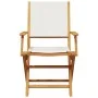 3-piece bistro set, fabric and solid white cream wood by , Garden sets - Ref: Foro24-3281856, Price: 171,65 €, Discount: %