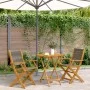 3-piece bistro set made of gray polypropylene and solid wood by , Garden sets - Ref: Foro24-3281854, Price: 199,53 €, Discoun...
