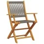 3-piece bistro set made of gray polypropylene and solid wood by , Garden sets - Ref: Foro24-3281854, Price: 199,53 €, Discoun...