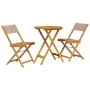 Juego de bistro de 3 piezas tela y madera maciza taupe de , Conjuntos de jardín - Ref: Foro24-3281750, Precio: 129,17 €, Desc...