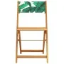 3-piece bistro set, fabric, solid wood, leaf print by , Garden sets - Ref: Foro24-3281752, Price: 133,12 €, Discount: %