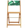 Juego de bistro de 3 piezas tela madera maciza estampado hojas de , Conjuntos de jardín - Ref: Foro24-3281752, Precio: 131,39...