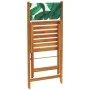 3-piece bistro set, fabric, solid wood, leaf print by , Garden sets - Ref: Foro24-3281752, Price: 133,12 €, Discount: %