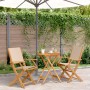 3-piece bistro set in beige fabric and solid wood by , Garden sets - Ref: Foro24-3281799, Price: 152,10 €, Discount: %