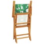 3-teiliges Bistro-Set aus Stoff und massivem Holz mit Blattmuster. von , Gartensets - Ref: Foro24-3281800, Preis: 174,28 €, R...