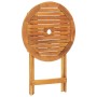 3-teiliges Bistro-Set aus Stoff und massivem Holz mit Blattmuster. von , Gartensets - Ref: Foro24-3281800, Preis: 174,28 €, R...