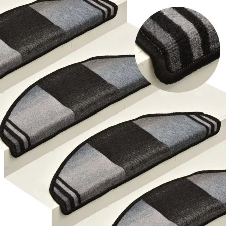 Selbstklebende Stufenmatte 15 Stück schwarz grau 65x21x4 cm von vidaXL, Treppenmatten - Ref: Foro24-322412, Preis: 78,44 €, R...