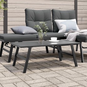Garden table, black powder-coated steel, 90x45x35 cm by , Garden tables - Ref: Foro24-4008106, Price: 65,97 €, Discount: %