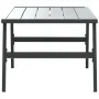 Mesa de jardín acero recubrimiento en polvo negro 90x45x35 cm de , Mesas de jardín - Ref: Foro24-4008106, Precio: 62,61 €, De...