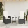 Sillones reclinable jardín cojines 2 uds ratán sintético negro de , Sillas de jardín - Ref: Foro24-365685, Precio: 253,35 €, ...