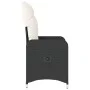 Sillones reclinable jardín cojines 2 uds ratán sintético negro de , Sillas de jardín - Ref: Foro24-365685, Precio: 253,35 €, ...