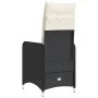 Sillones reclinable jardín cojines 2 uds ratán sintético negro de , Sillas de jardín - Ref: Foro24-365685, Precio: 253,35 €, ...