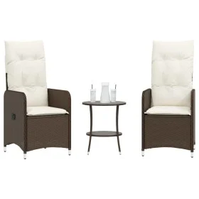Reclining garden chairs with table 2 pcs brown PE rattan by , Garden chairs - Ref: Foro24-365691, Price: 260,10 €, Discount: %