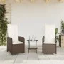 Verstellbare Gartenstühle mit Tisch, 2 Stück, aus braunem PE-Rattan. von , Gartenstühle - Ref: Foro24-365691, Preis: 260,10 €...