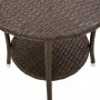 Reclining garden chairs with table 2 pcs brown PE rattan by , Garden chairs - Ref: Foro24-365691, Price: 260,10 €, Discount: %
