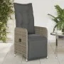 Sillones reclinable jardín y cojines 2 uds ratán sintético gris de , Sillas de jardín - Ref: Foro24-365702, Precio: 307,41 €,...